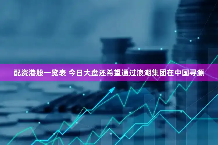 配资港股一览表 今日大盘还希望通过浪潮集团在中国寻源